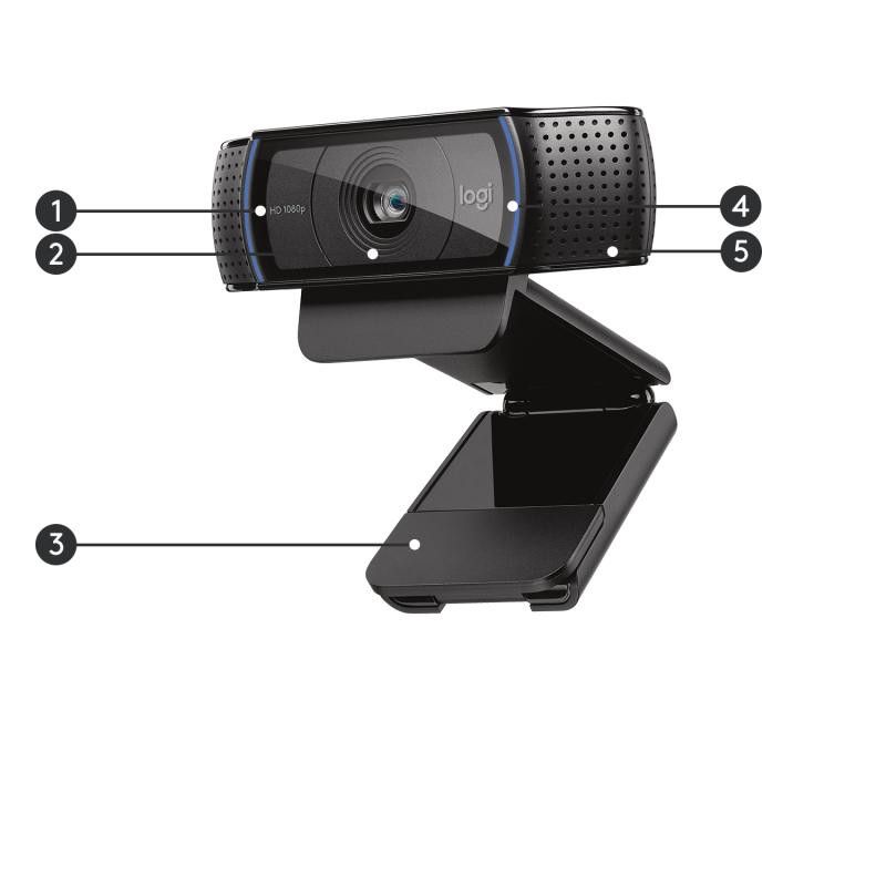 Logitech HD PRO Webcam C920 Refresh Noir *960-001055 · Informat Systems Strasbourg (image 15)