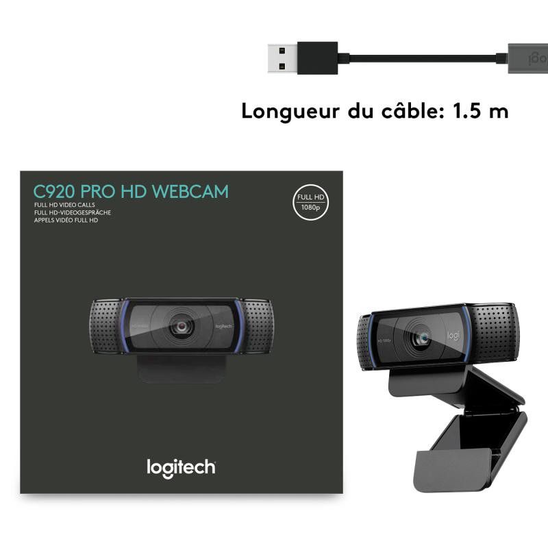 Logitech HD PRO Webcam C920 Refresh Noir *960-001055 · Informat Systems Strasbourg (image 10)