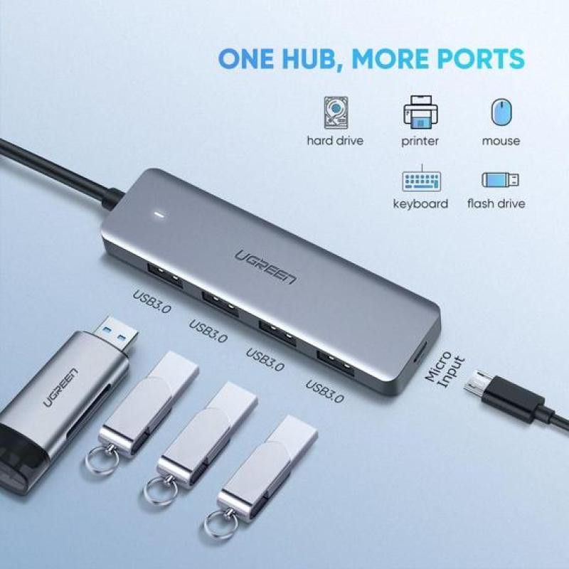 UGREEN Hub 4-Port USB3.0 avec Port Alimentation · Dock Station · Informat Systems Strasbourg (image 2)