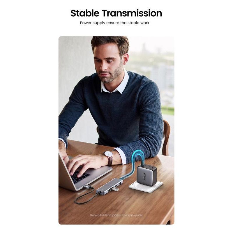 UGREEN Hub 4-Port USB3.0 avec Port Alimentation · Dock Station · Informat Systems Strasbourg (image 9)