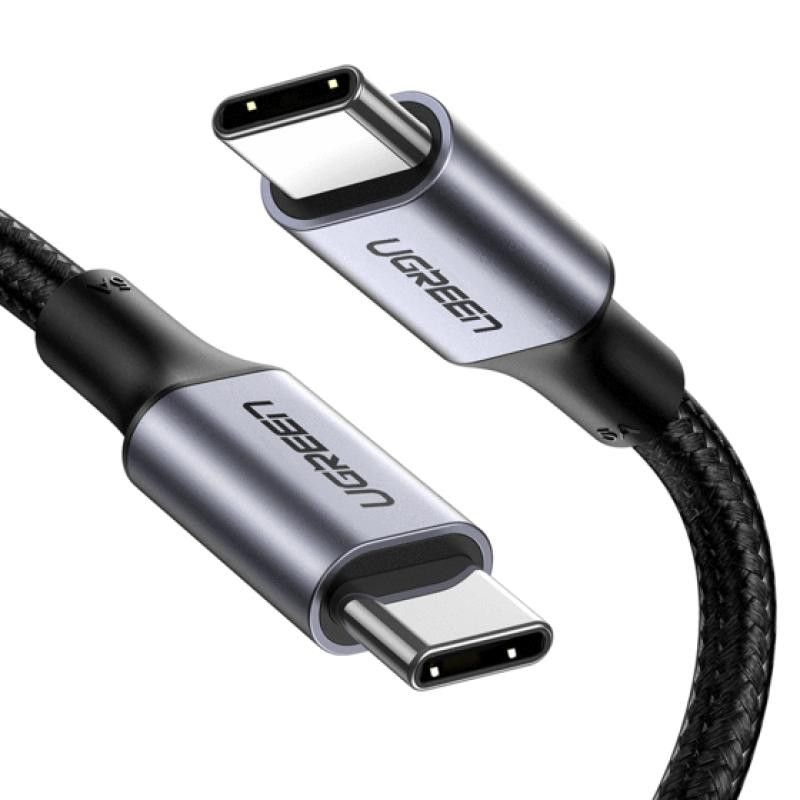 UGREEN Câble Renforcé 1m USB-C > USB-C Noir PD 100W *70427 · Connectiques · Informat Systems Strasbourg