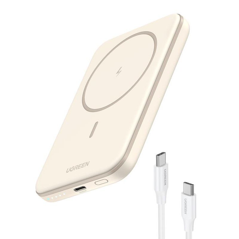 UGREEN Batterie Ext Sans Fil Qi 7,5W 5000mAh Crème *25207 · Batteries externes · Informat Systems Strasbourg