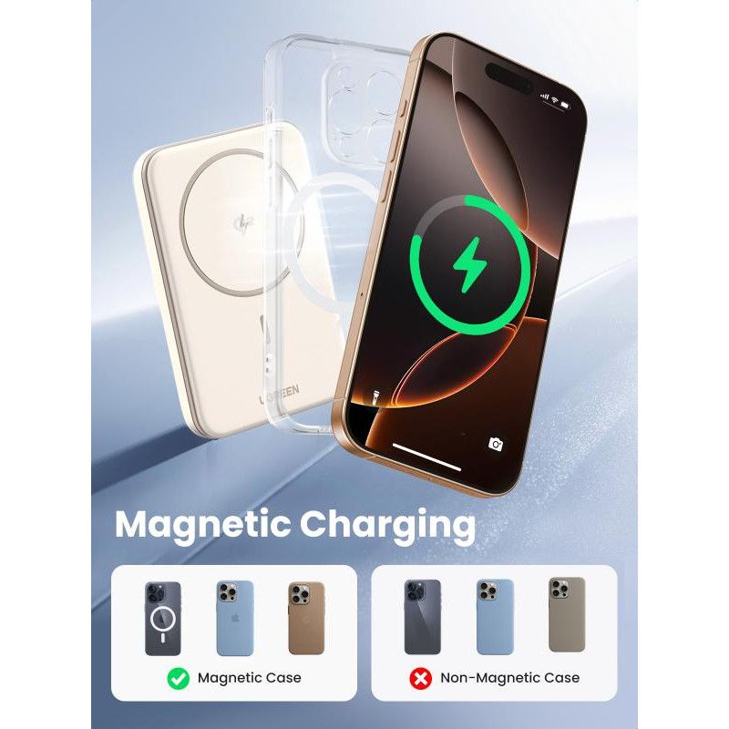 UGREEN Batterie Ext Sans Fil Qi 7,5W 5000mAh Crème *25207 · Batteries externes · Informat Systems Strasbourg (image 10)