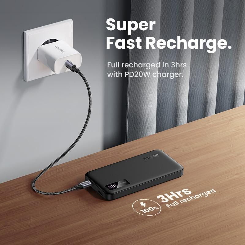 UGREEN Batterie Ext 10000mAh + 2 Ports Gris *25742 · Batteries externes · Informat Systems Strasbourg (image 5)