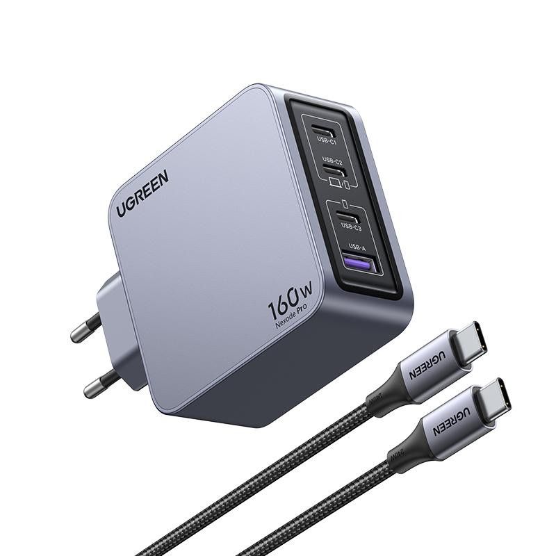 UGREEN Chargeur Sect 160W 4 Ports +Câble USB-C > USB-C 240W *25877 · Tous les accessoires PC portables · Informat Systems ...