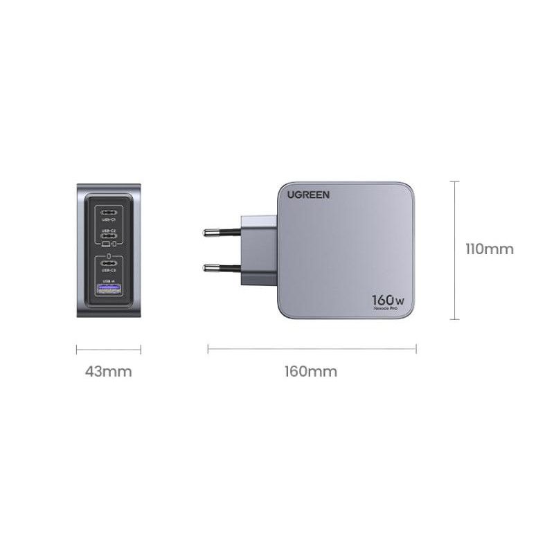 UGREEN Chargeur Sect 160W 4 Ports +Câble USB-C > USB-C 240W *25877 · Tous les accessoires PC portables · Informat Systems ... (image 13)