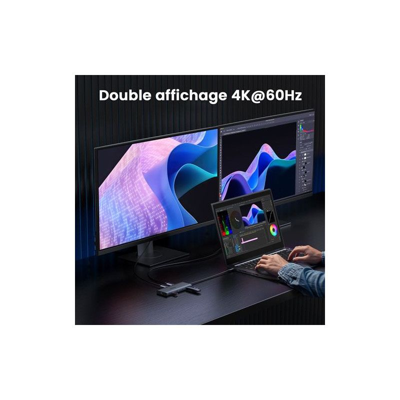 UGREEN Hub 10 en 1 3xUSB3.2/USB-C/HDMI 4K *15596 · Dock Station · Informat Systems Strasbourg (image 2)