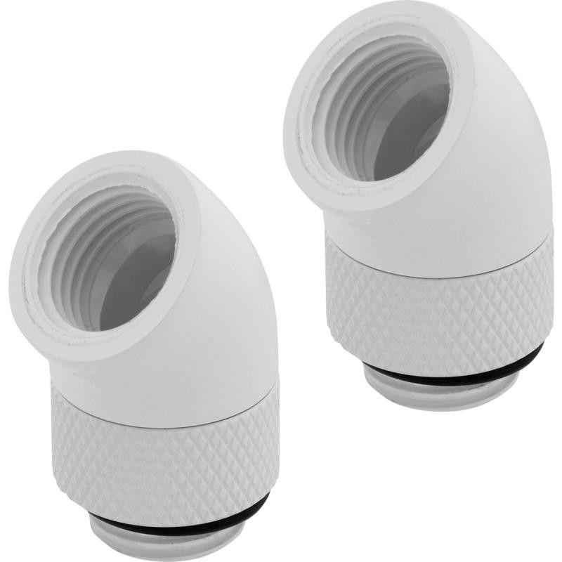 CORSAIR Hydro X Series XF Embout 45° rotatif - Blanc (x 2) · Pâte thermique · Informat Systems Strasbourg (image 3)