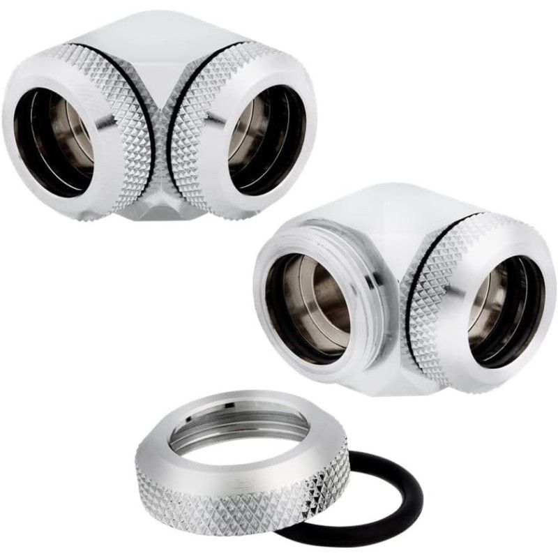 CORSAIR Hydro X Series XF Hardline Embout 90° 14mm OD - Chrome (x 2) abîmé · Accessoire · Informat Systems Strasbourg