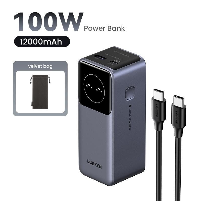 UGREEN Batterie d'Urgence Tour 12000mAh 100W *35526B · Batteries externes · Informat Systems Strasbourg