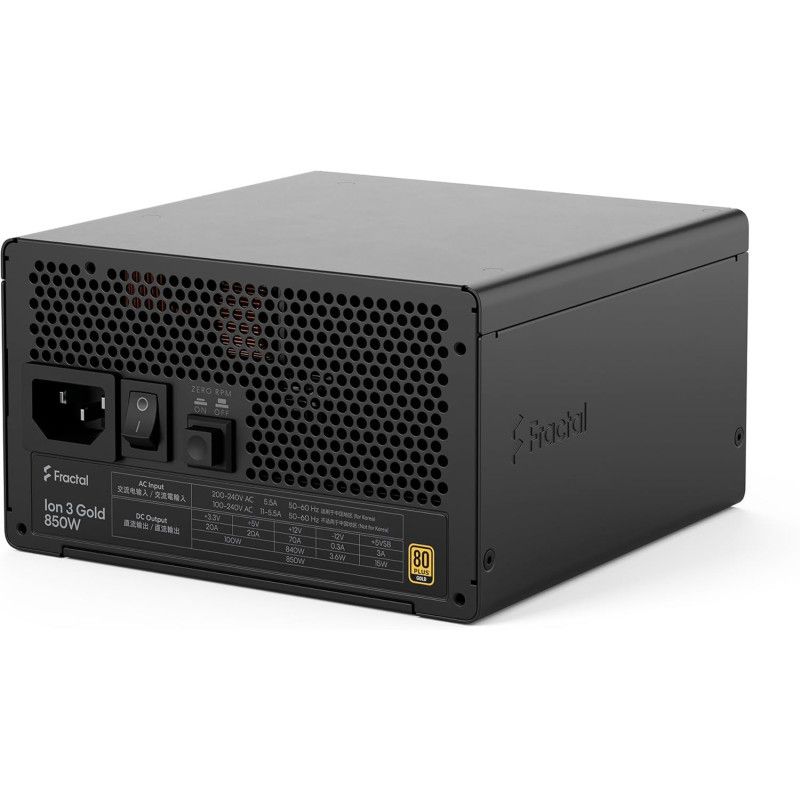 FRACTAL DESIGN FRACTAL Ion 3 Gold 850W Black , EU Cord · Alimentations · Informat Systems Strasbourg (image 2)