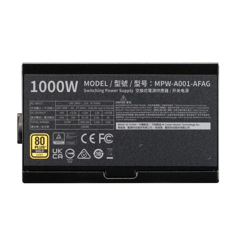 COOLER MASTER ELITE Gold 1000 FM - ATX 3.1 - 80+ GOLD · Alimentations · Informat Systems Strasbourg (image 4)