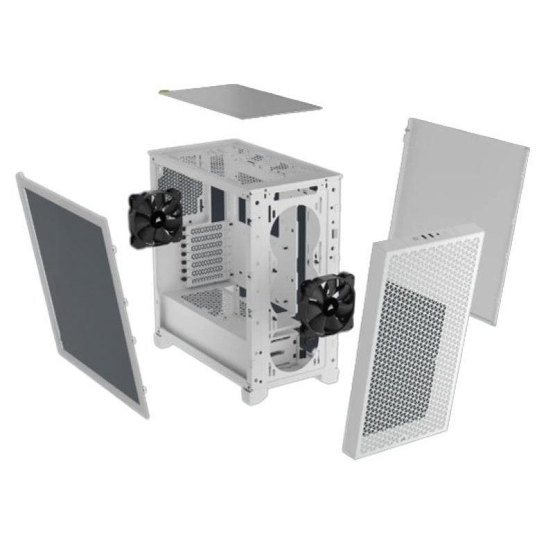 CORSAIR 3000D AIRFLOW TEMPERED GLASS MID-TOWER WHITE · Boîtiers · Informat Systems Strasbourg (image 6)