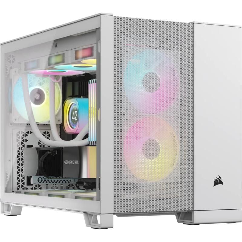 CORSAIR 2500D AIRFLOW Micro ATX Dual Chamber PC Case - White · Boîtiers · Informat Systems Strasbourg