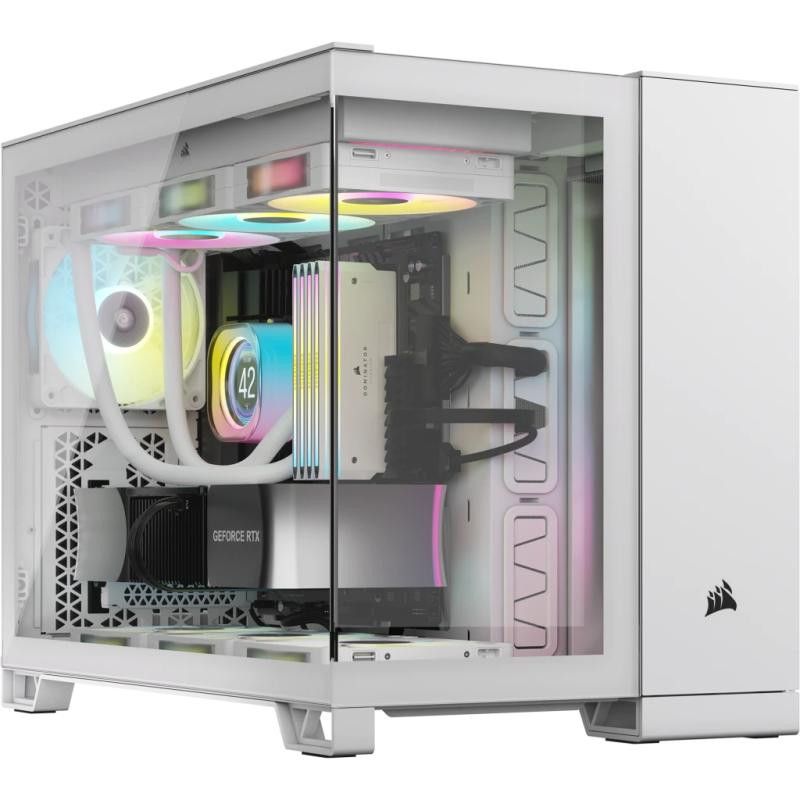 CORSAIR 2500X Micro ATX Dual Chamber PC Case - White · Boîtiers · Informat Systems Strasbourg