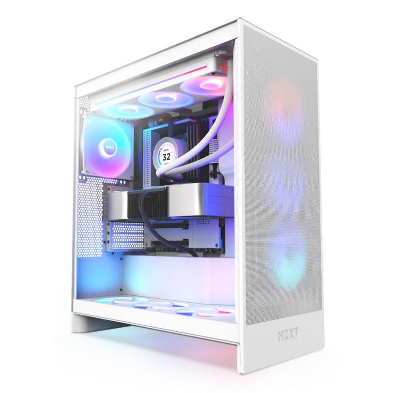 NZXT H7 Flow RGB All White · Boîtiers · Informat Systems Strasbourg