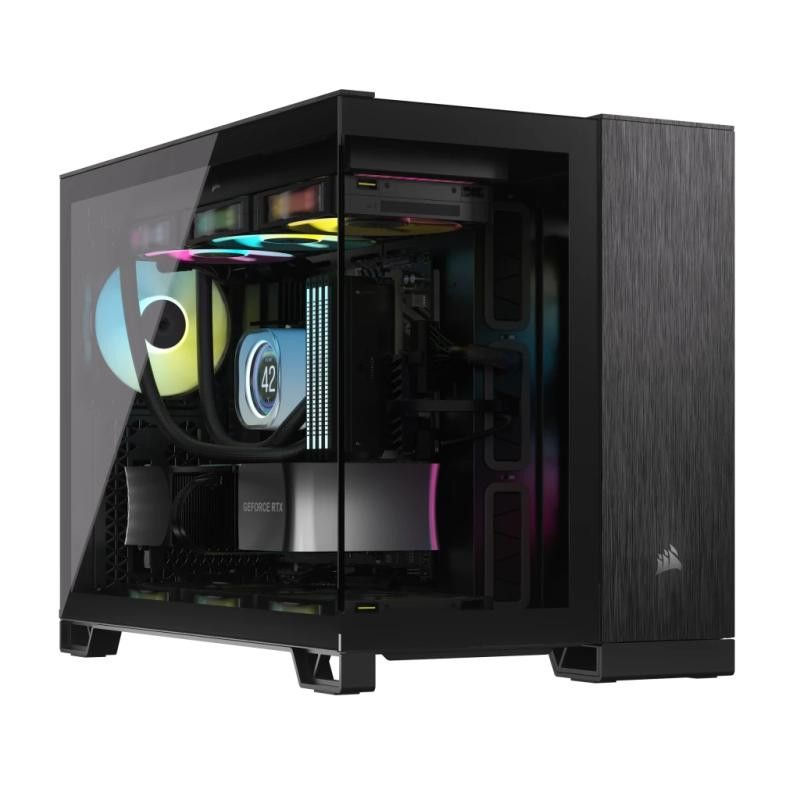 CORSAIR 2500X mATX PC Case, Black/Obsidian Aluminum · Boîtiers · Informat Systems Strasbourg (image 2)