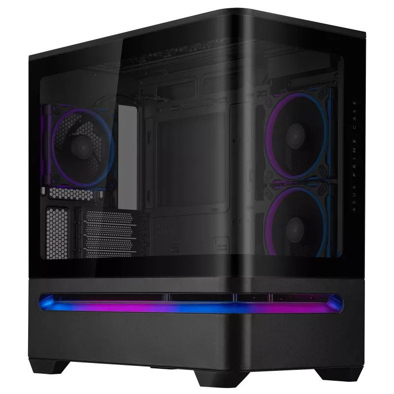 ASUS PRIME AP202 TG ARGB BLACK · Boîtiers · Informat Systems Strasbourg (image 2)