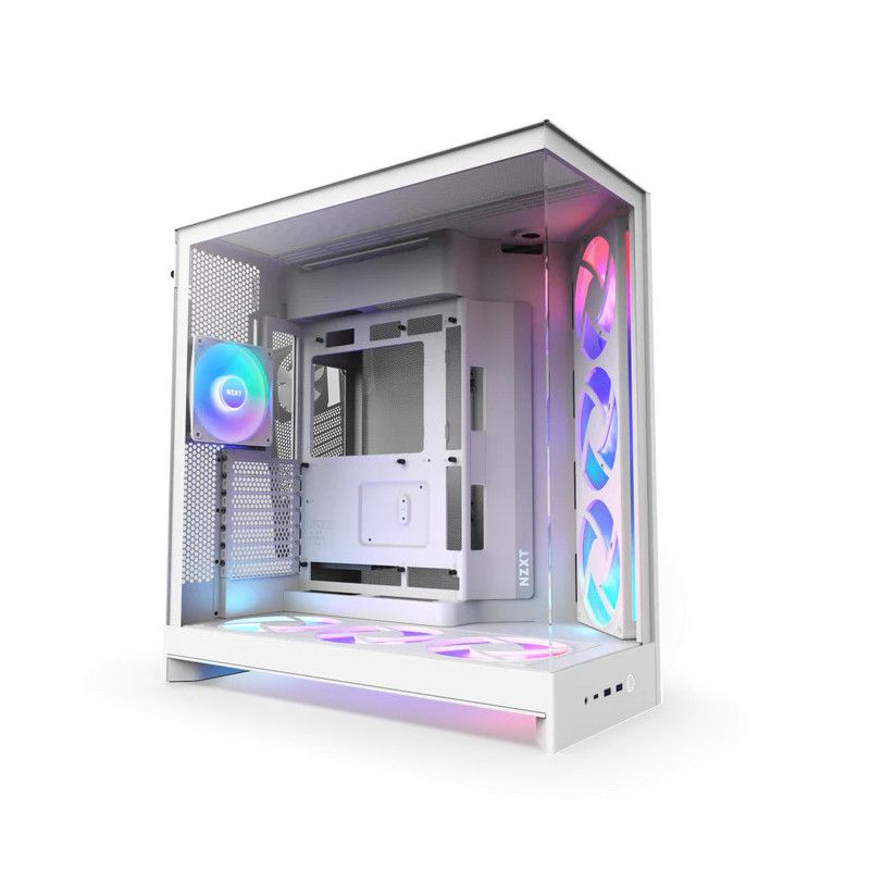 NZXT H9 Flow RGB+ All White · Boîtiers · Informat Systems Strasbourg