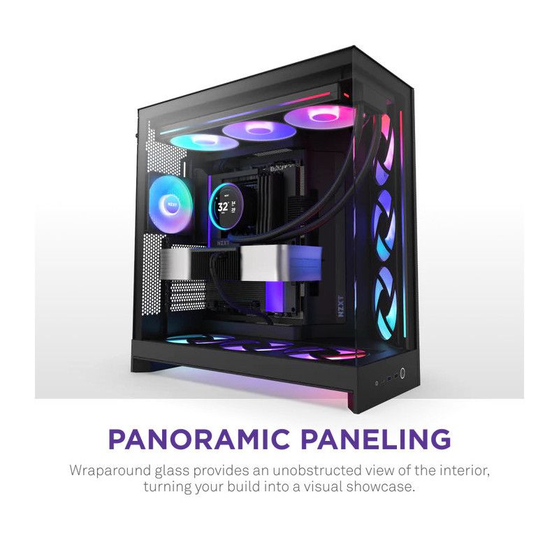 NZXT H9 Flow RGB+ (CM-H92FB-P1) - All Black · Boîtiers · Informat Systems Strasbourg (image 7)