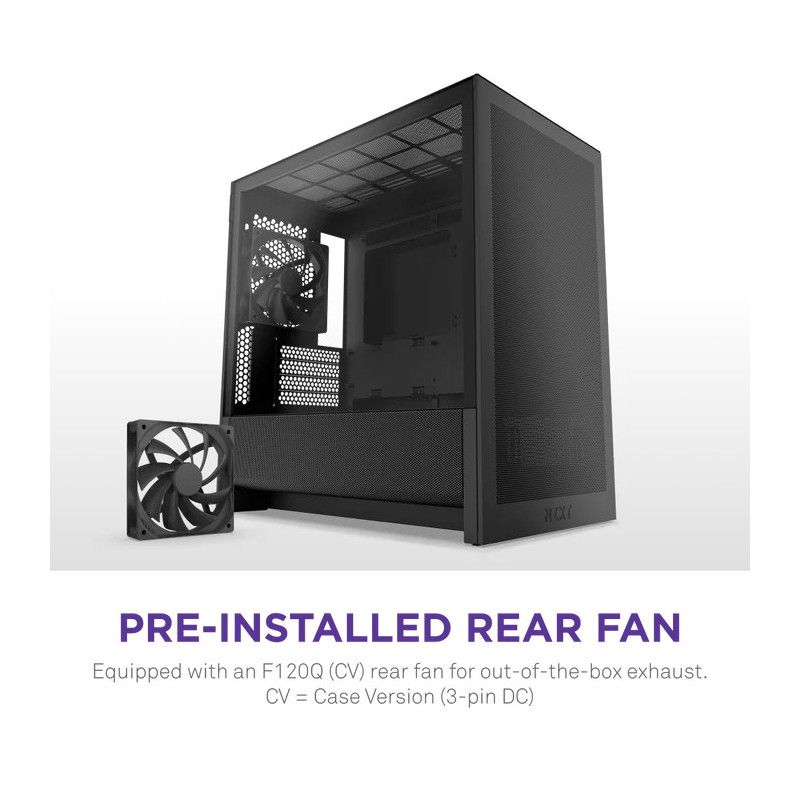 NZXT H3 Flow micro-ATX Mid-tower Case - All Black Color · Boîtiers · Informat Systems Strasbourg (image 9)