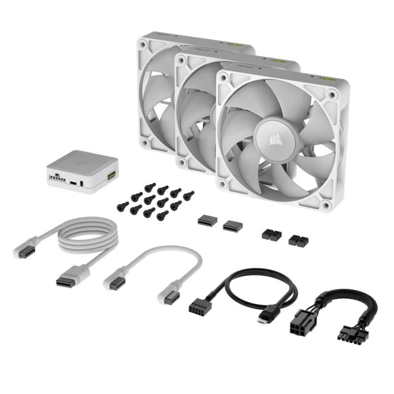 CORSAIR iCUE LINK RX120 RGB White · Boîtiers · Informat Systems Strasbourg (image 3)