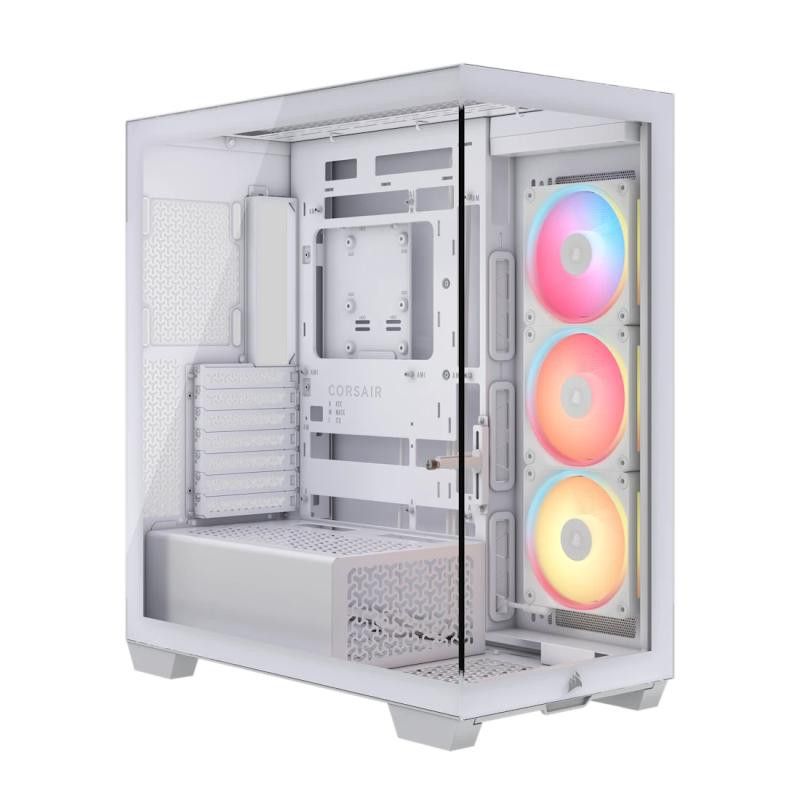 CORSAIR 3500X LX-R RGB Tempered Glass Mid-Tower PC Case, White · Boîtiers · Informat Systems Strasbourg
