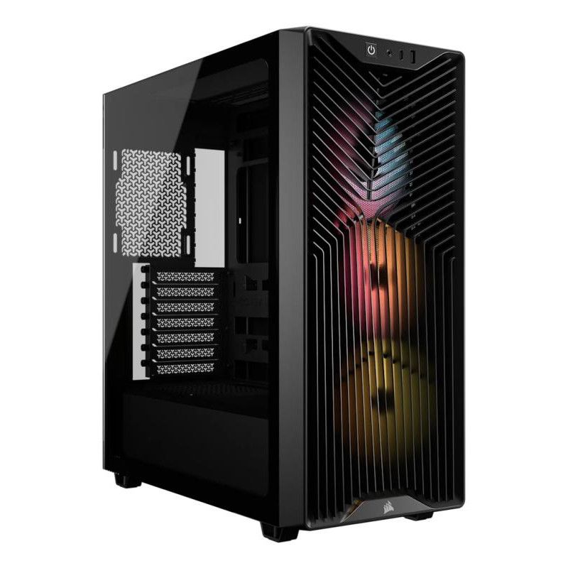 CORSAIR CORSAIR 3200D RS ARGB Mid-Tower PC Case, Black · Boîtiers · Informat Systems Strasbourg