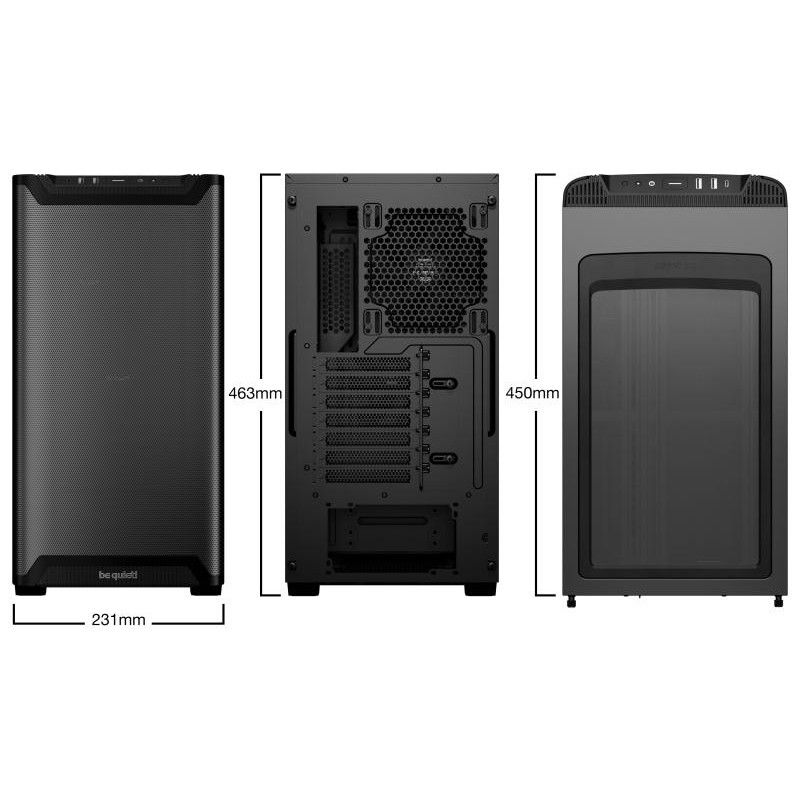 BE QUIET! PURE BASE 501 Airflow Window Black · Boîtiers · Informat Systems Strasbourg (image 2)