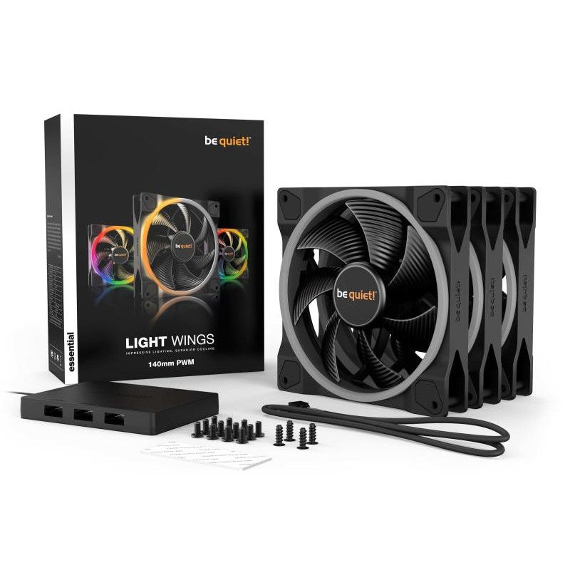 BE QUIET! LIGHT WINGS 140mm PWM Triple-Pack · Ventilateur Boitier · Informat Systems Strasbourg (image 6)