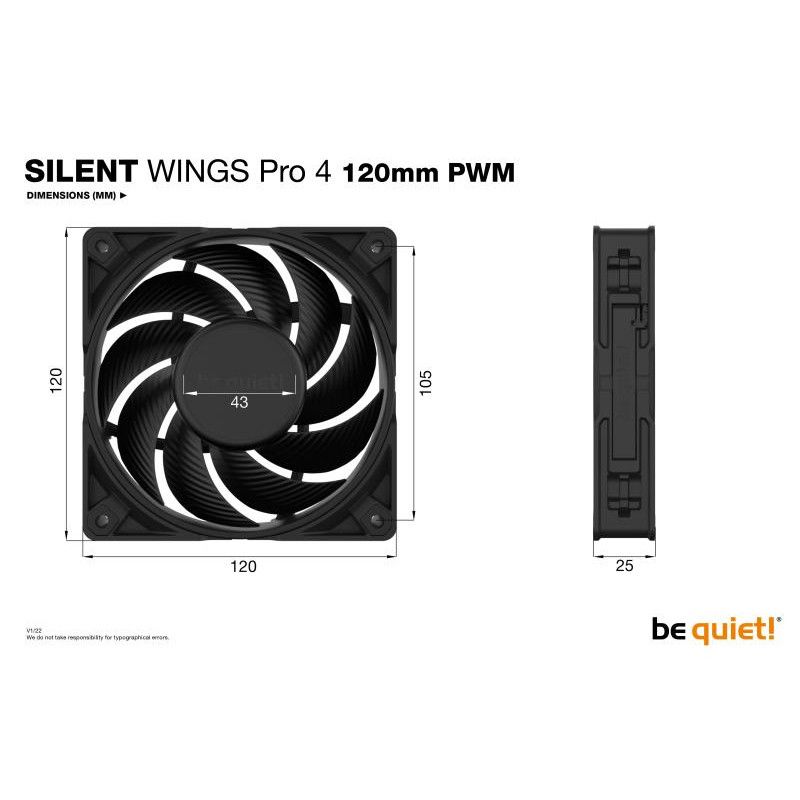 BE QUIET! SILENT WINGS PRO 4 120mm PWM · Ventilateur Boitier · Informat Systems Strasbourg (image 6)