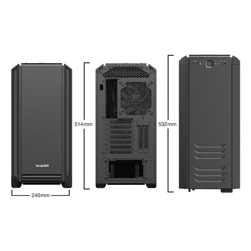 BE QUIET! Silent Base 601 Window Black · Boîtiers · Informat Systems Strasbourg (image 2)