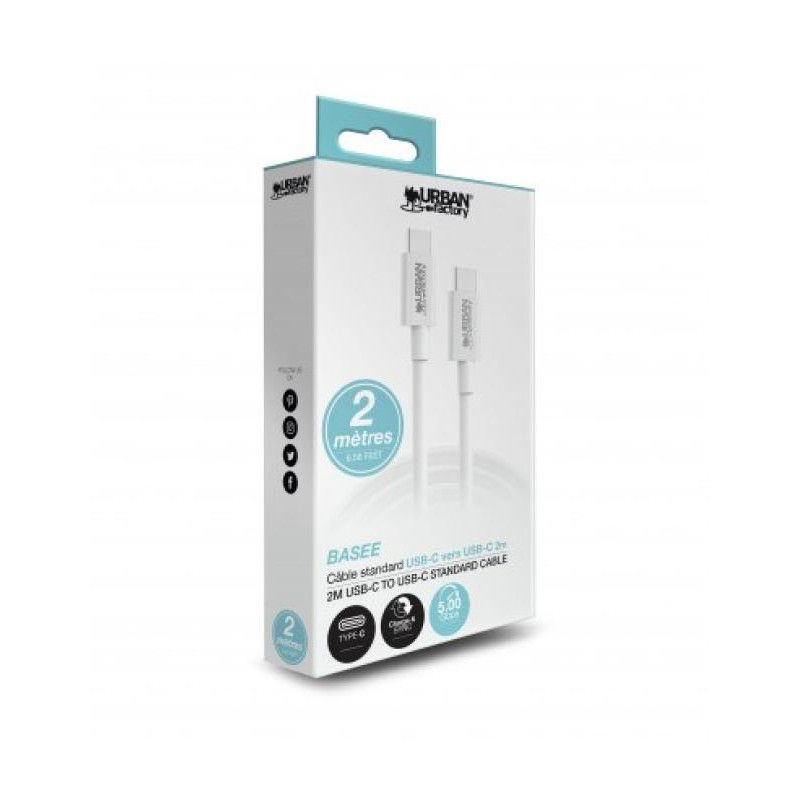 Urban Factory Câble USB-C > USB-C 2m BASEE *CAB02UF · Connectiques · Informat Systems Strasbourg (image 4)