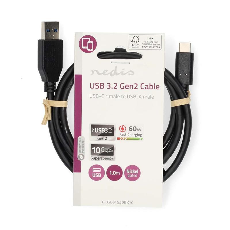 NEDIS CABLE USB 3.2 GEN 2 A-Male C-Male 1m · Connectiques · Informat Systems Strasbourg (image 3)