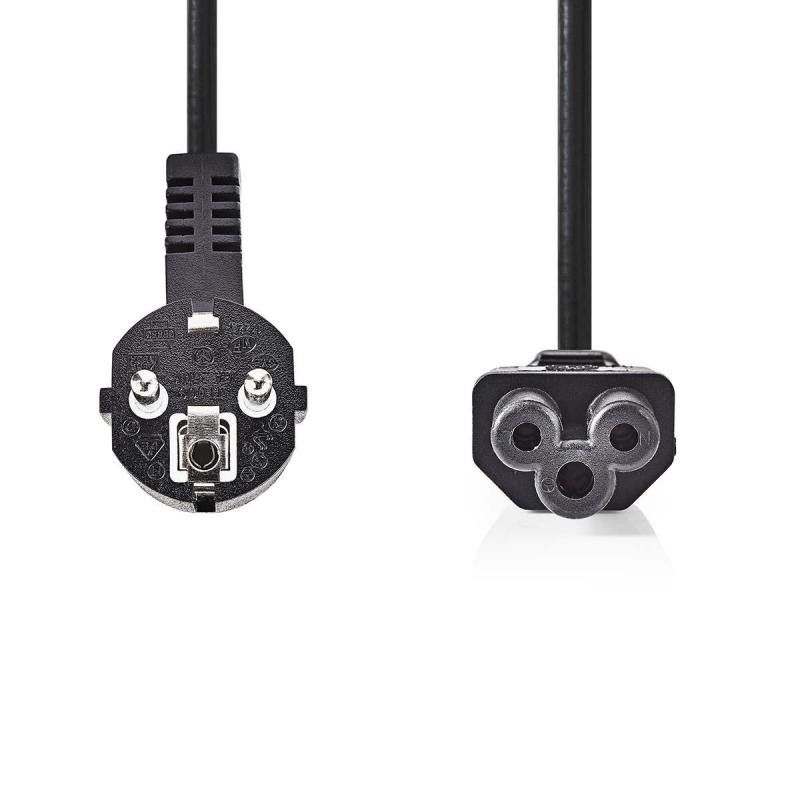 NEDIS CABLE ALIMENTATION SECTEUR TREFLE -Prise de terre mâle COUDE DROIT 2M NOIR o · Connectiques · Informat Systems Stras...