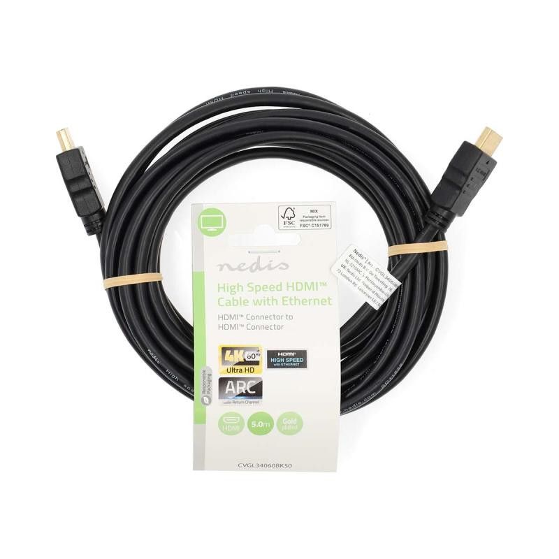 NEDIS CABLE HDMI HIGH SPEED 5m · Connectiques Tv-Hifi-Vidéo · Informat Systems Strasbourg (image 3)