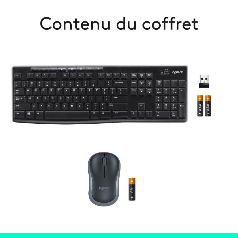 Logitech KIT MK270 sans fil Noir Retail · Claviers PC · Informat Systems Strasbourg (image 15)
