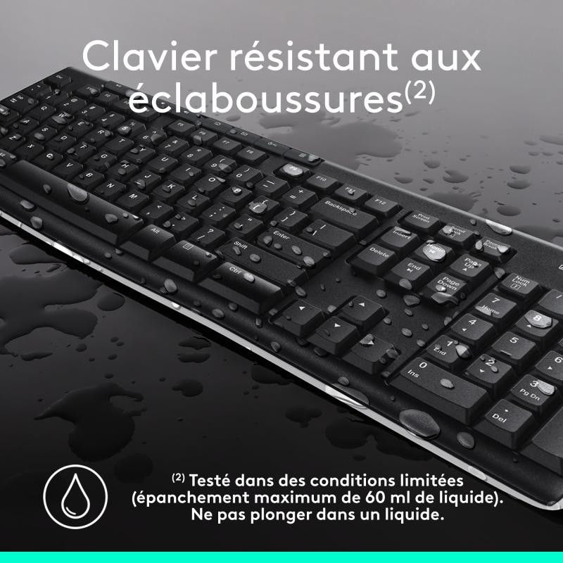 Logitech KIT MK270 sans fil Noir Retail · Claviers PC · Informat Systems Strasbourg (image 10)