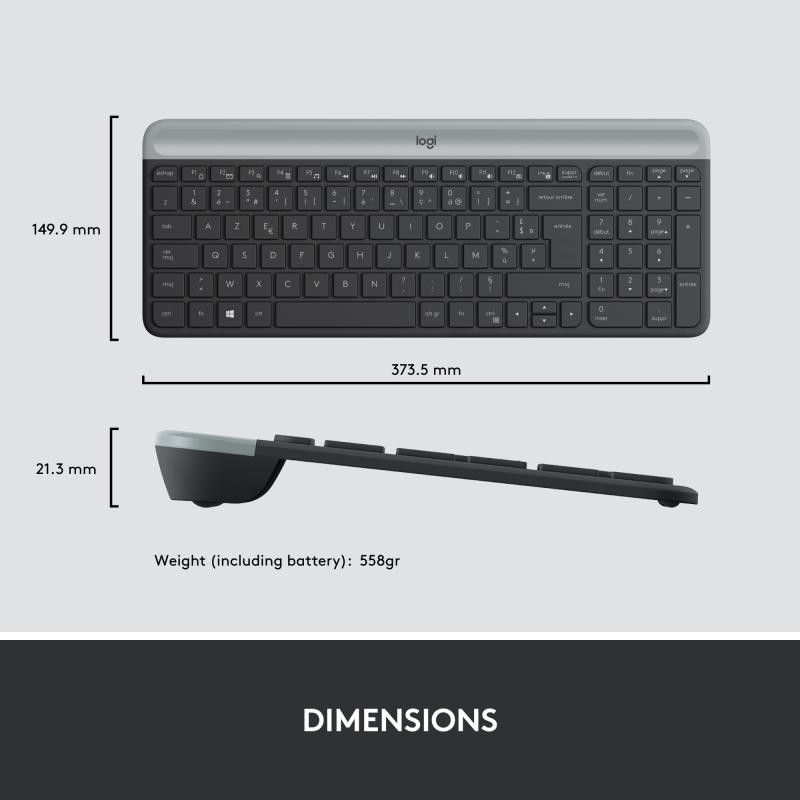 Logitech KIT MK470 Slim Noir · Claviers PC · Informat Systems Strasbourg (image 14)