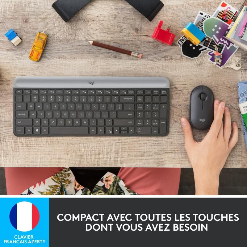 Logitech KIT MK470 Slim Noir · Claviers PC · Informat Systems Strasbourg (image 8)