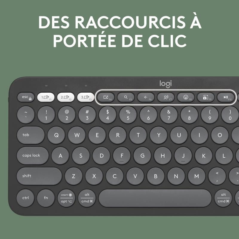 Logitech Pebble Keys 2 K380s Noir · Claviers PC · Informat Systems Strasbourg (image 9)