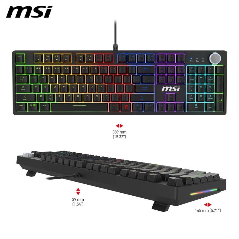MSI FORGE GK320 RED FR · Claviers PC · Informat Systems Strasbourg (image 2)