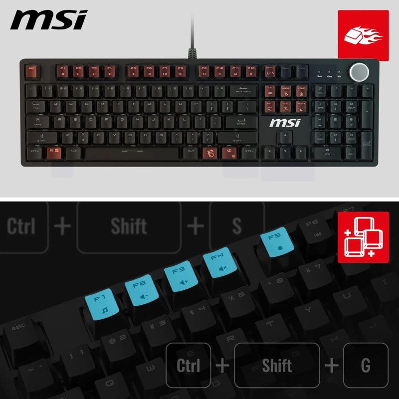 MSI FORGE GK320 RED FR · Claviers PC · Informat Systems Strasbourg (image 4)