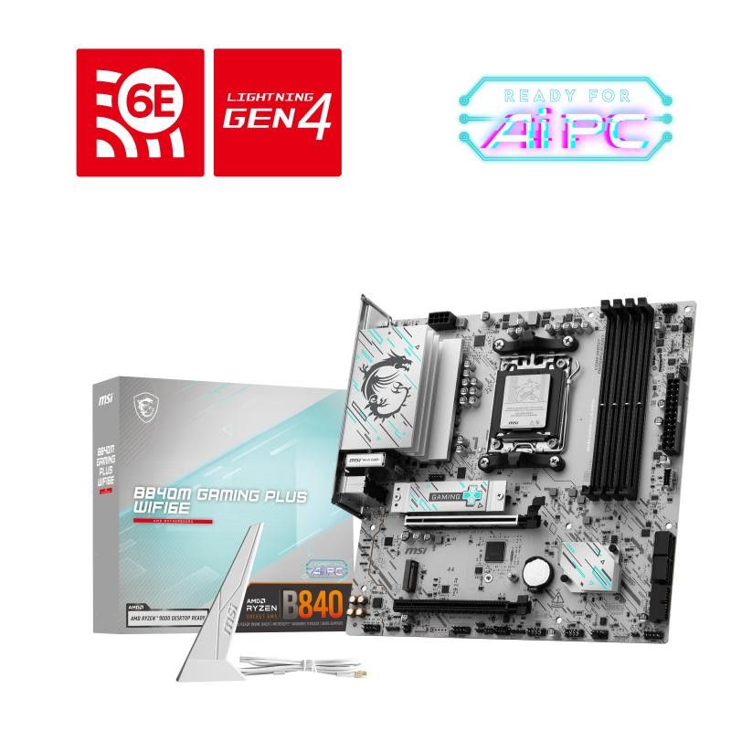 MSI B840M GAMING PLUS WIFI6E carte mère AMD B840 Emplacement AM5 micro ATX · Cartes mères · Informat Systems Strasbourg (image 6)