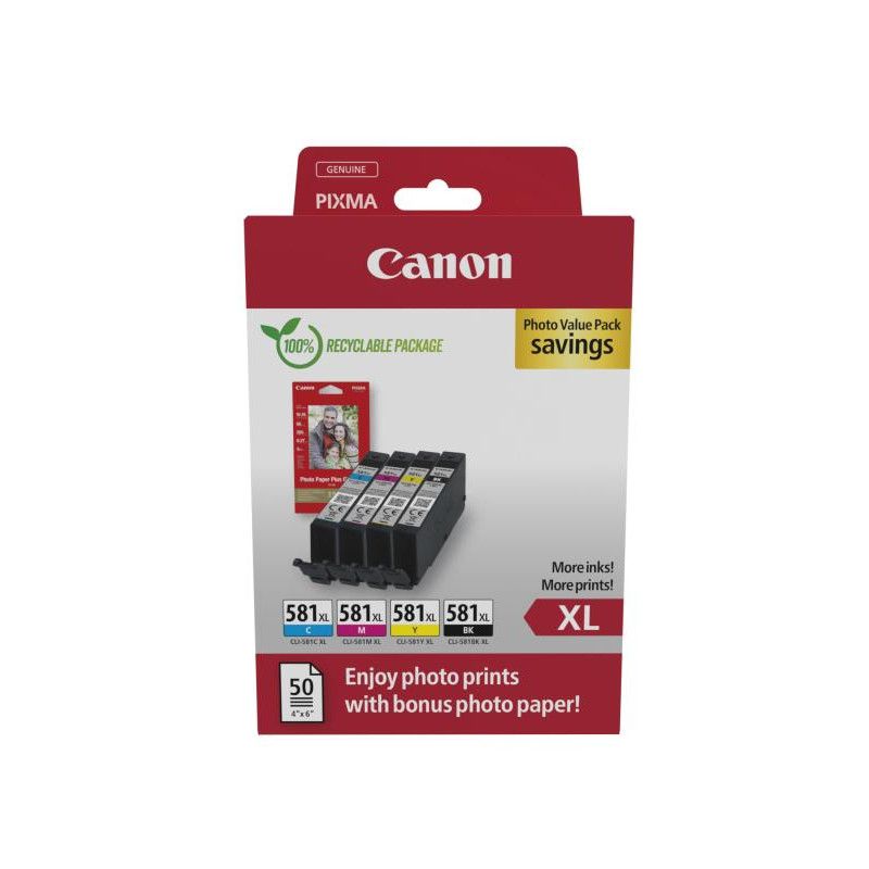 CANON CLI-581XL Ink Cartridge BK/C/M/Y · Cartouches d?encre · Informat Systems Strasbourg