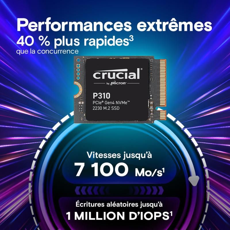 CRUCIAL P310 2T PCIe Gen4 2230 M.2 *CT2000P310SSD2 · SSD M.2 · Informat Systems Strasbourg (image 2)