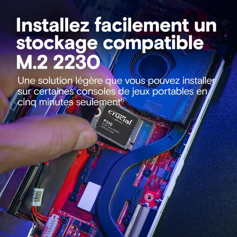 CRUCIAL P310 2T PCIe Gen4 2230 M.2 *CT2000P310SSD2 · SSD M.2 · Informat Systems Strasbourg (image 6)