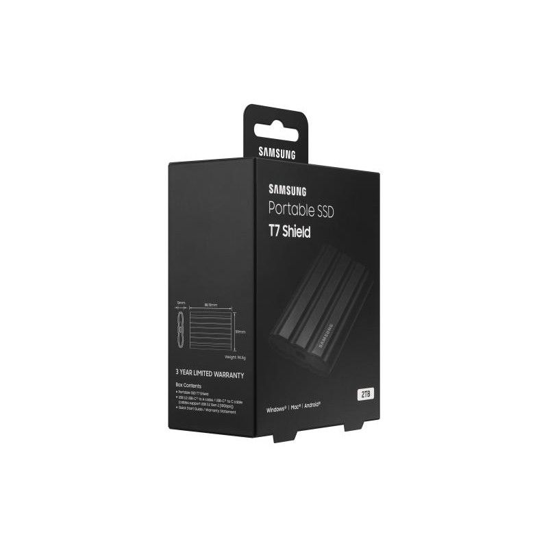 SAMSUNG T7 Shield SSD 2T Externe Noir *MU-PE2T0S/EU · Disques durs Externe · Informat Systems Strasbourg (image 9)