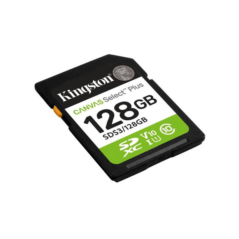 KINGSTON Carte memoire 128GB SDXC Canvas Select Plus *SDS3/128GB · Informat Systems Strasbourg