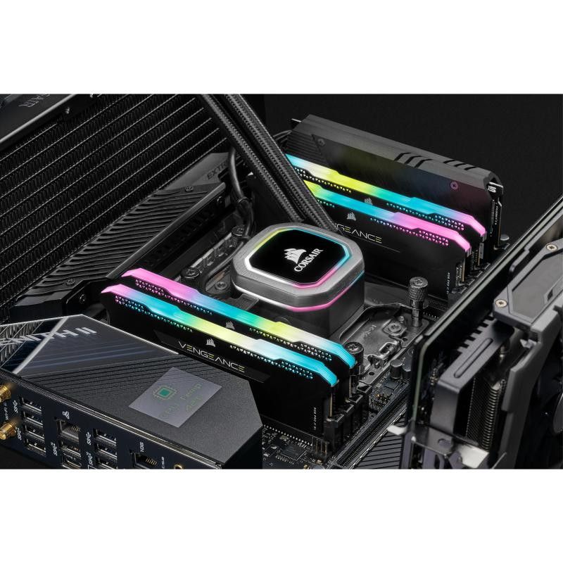 CORSAIR VENGEANCE RGB PRO SL 32GO DDR4 3200 CL16 ( 2x16GO) NOIR · Mémoires PC · Informat Systems Strasbourg (image 2)